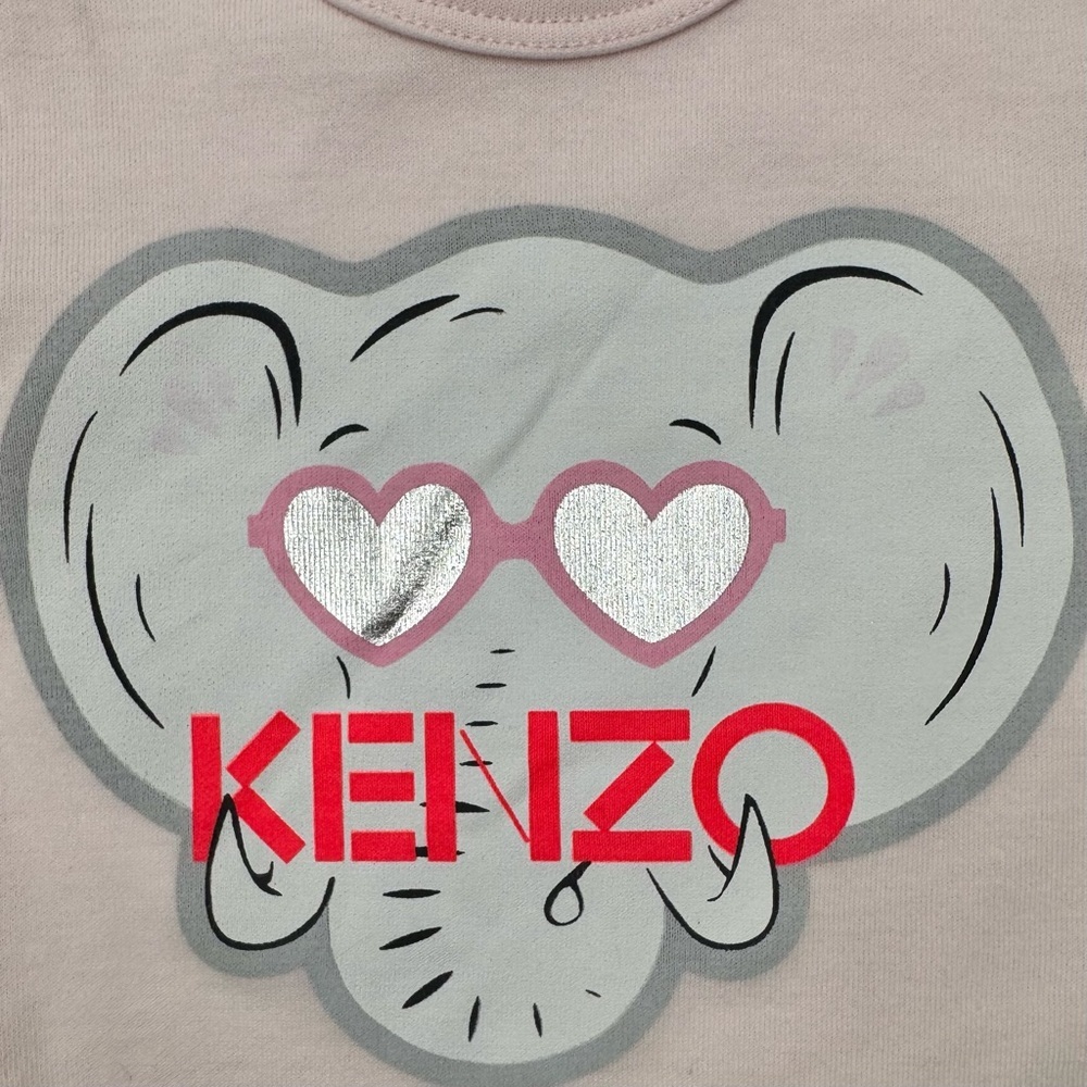 NWT KENZO Baby Elephant Logo 2 Piece Set Top Leggings Pink Reversible Size 3M - Picture 3 of 16